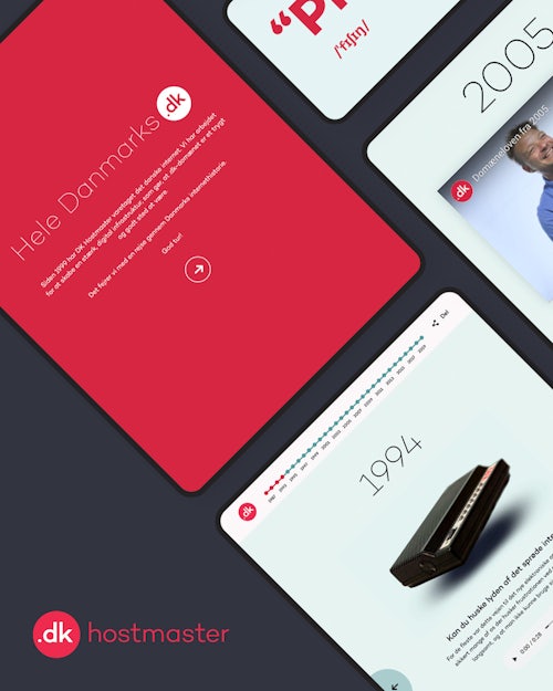 Design mockup of the project for DK Hostmaster by Emil Rosenius