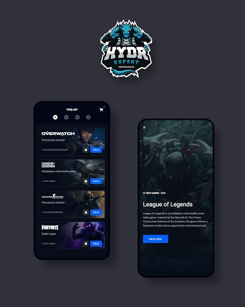 Design mockup of a project for HYDR eSport by Emil Rosenius