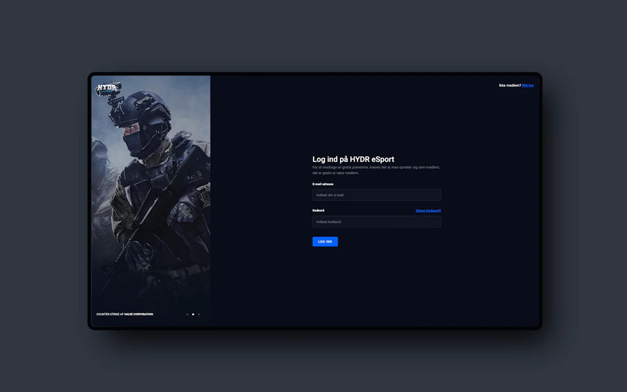 Screenshot of the coaching platform login screen