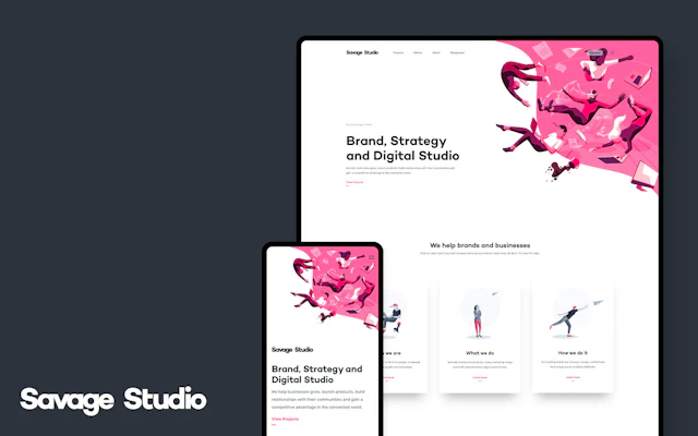 Design mockup of a project for Savage Studio by Emil Rosenius